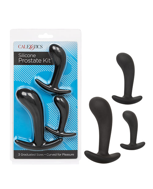 CalExotics Anal Toys Silicone Anal Training Prostate Kit - Black