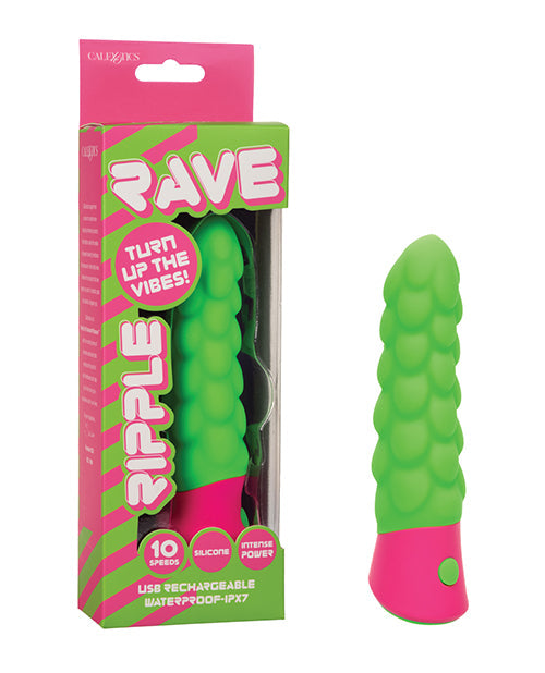 Rave Rave Ripple Vibrator - Green/Pink