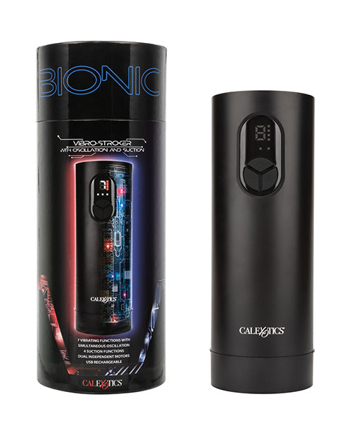 Bionic Bionic Vibro Stroker w/Oscillation & Suction - Black