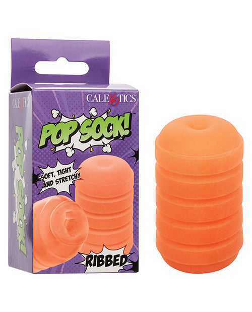 Pop Sock Pop Sock! Ribbed Masturbator - Orange