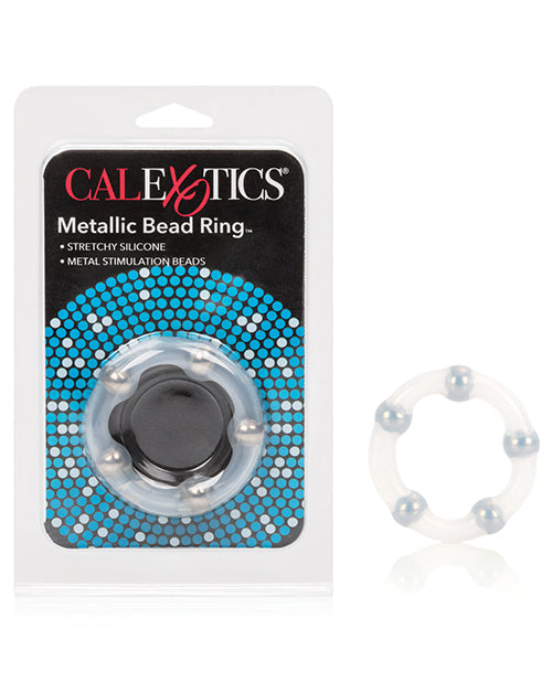 Rings! Metallic Bead Ring - Clear
