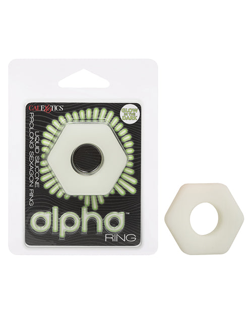 Alpha Liquid Silicone Alpha Liquid Silicone Glow in the Dark Prolong Sexagon Ring