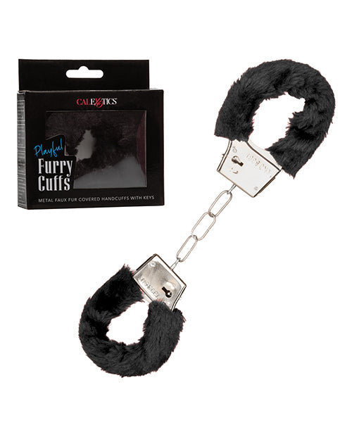 California Exotic Novelties Playful Furry Cuffs - Black