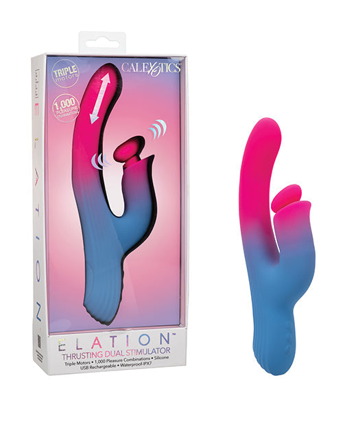 Elation Elation Thrusting Dual Stimulator - Blue/Pink