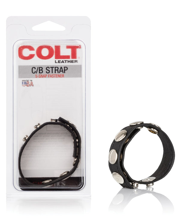 Colt COLT Leather C/B Strap 5 Snap Fastener - Black