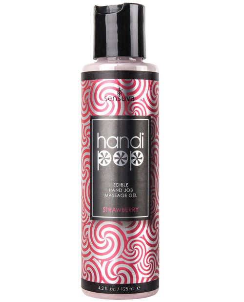 Handipop Handipop Hand Job Massage Gel - 4.2 oz Bottle Strawberry