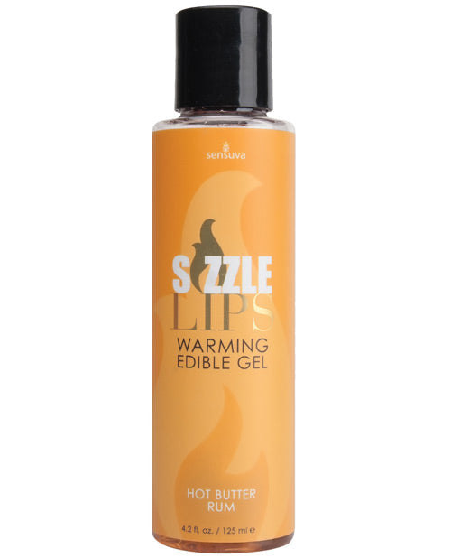 Sensuva Sizzle Lips Warming Gel - 4.2 oz Bottle Butter Rum