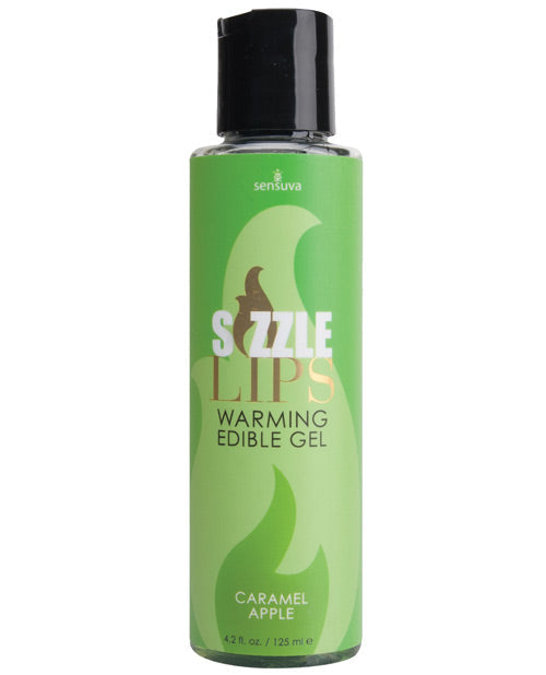 Sensuva Sizzle Lips Warming Gel - 4.2 oz Bottle Caramel Apple