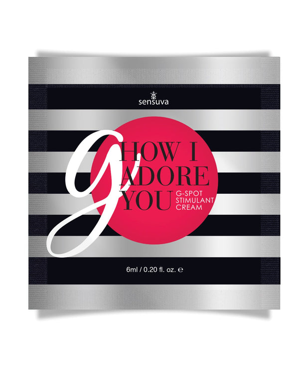 Sensuva G How I Adore You G-Spot Enhancement Cream - 6 ml Single Use Pillow Packet