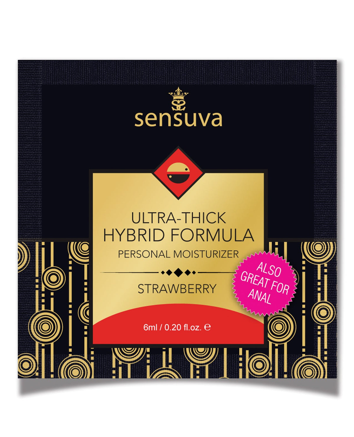 Sensuva Sensuva Ultra Thick Hybrid Personal Moisturizer Single Use Packet - 6 ml Strawberry