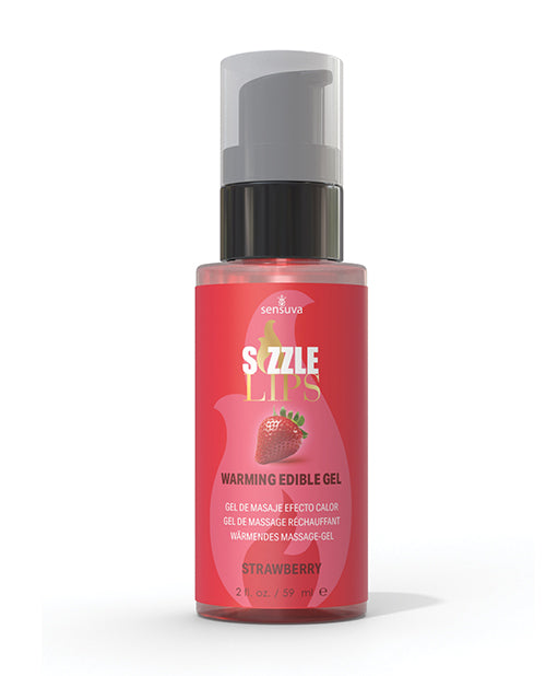 Sensuva Sizzle Lips Warming Gel - 2 oz Strawberry