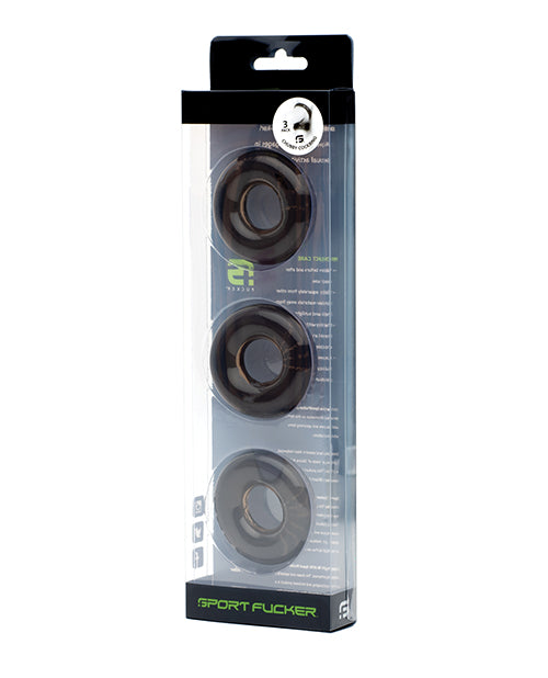Sport Fucker Sport Fucker Chubby Cockring Pack of 3 - Smoke