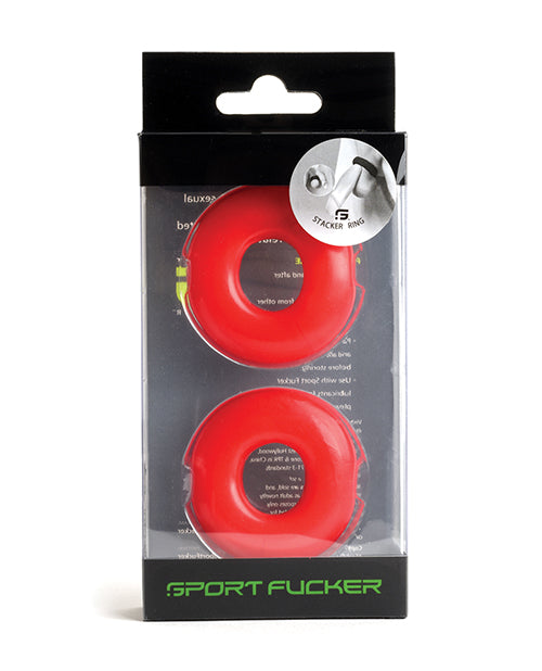 Sport Fucker Sport Fucker Stacker Rings - Red
