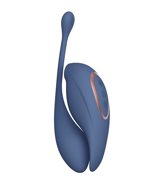 Twitch Shots Twitch 2 Vibrator w/Remote Control Vibrating Egg - Blue Grey