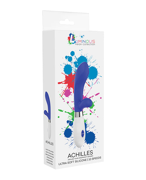 Luminous Shots Luminous Achilles Silicone 10 Speed Rabbit Vibrator - Royal Blue