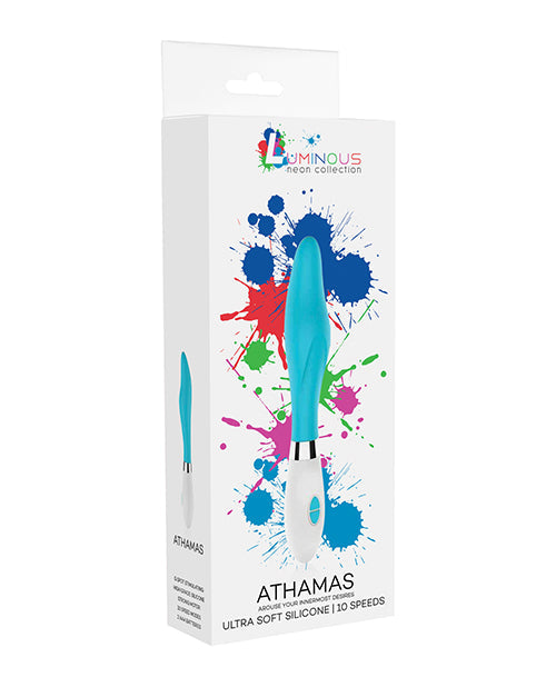 Luminous Shots Luminous Athamas Silicone 10 Speed Vibrator - Turquoise