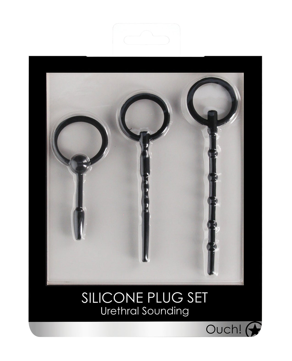 Ouch Shots Ouch Urethral Sounding Plug Set - Black
