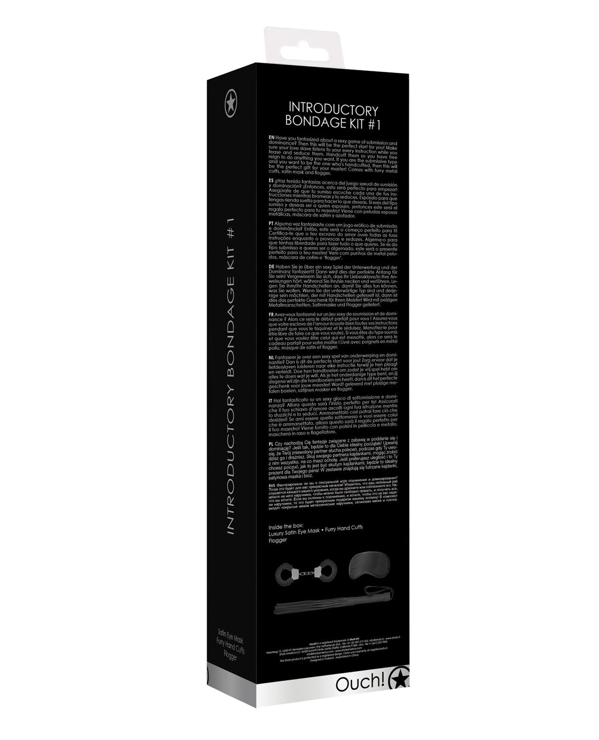 Ouch Shots Ouch Introductory Bondage Kit #1 - Black