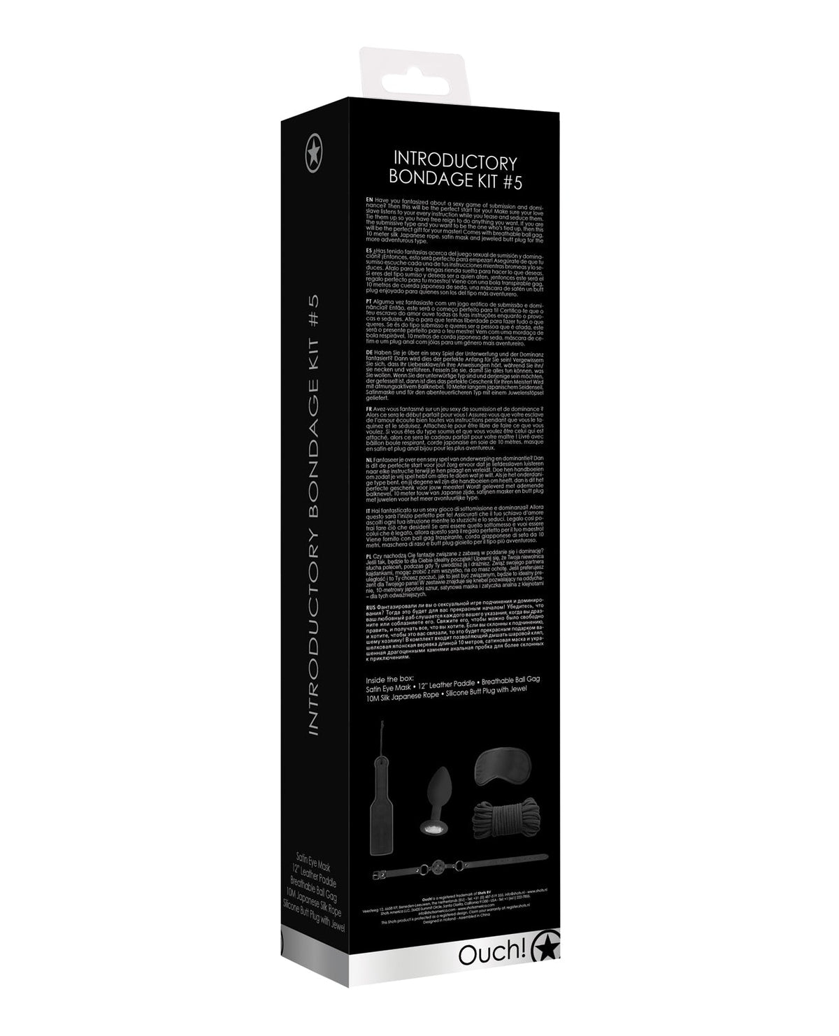 Ouch Shots Ouch Introductory Bondage Kit #5 - Black