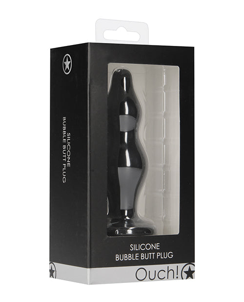 Ouch Shots Ouch Bubble Butt Plug - Black
