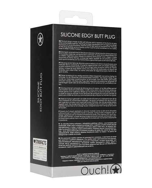 Ouch Shots Ouch Edgy Butt Plug - Black