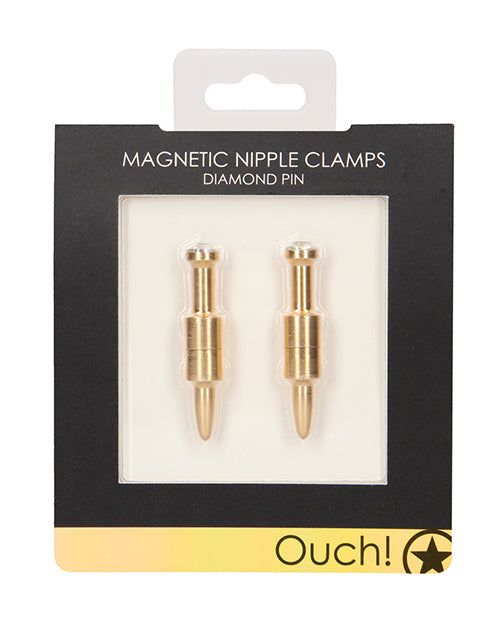 Ouch Shots Ouch Pin Magnetic Nipple Clamps - Gold