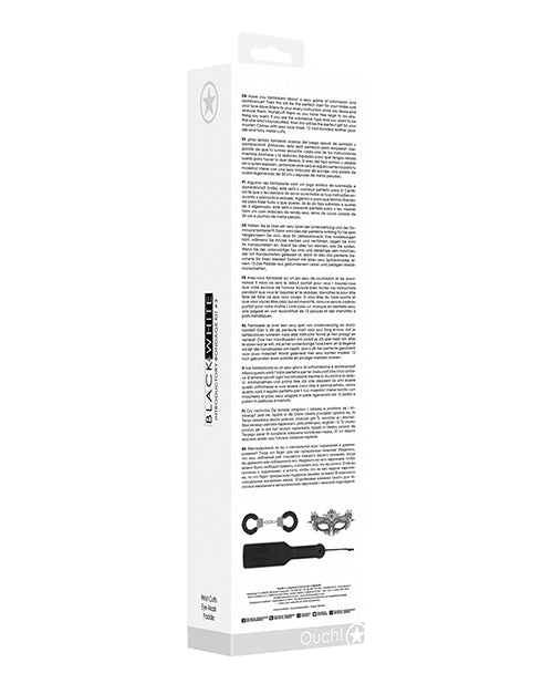 Ouch Shots Ouch Black & White Introductory Bondage Kit #3 - Black