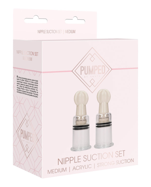 Pumped Shots Pumped Nipple Suction Set - Medium Clear