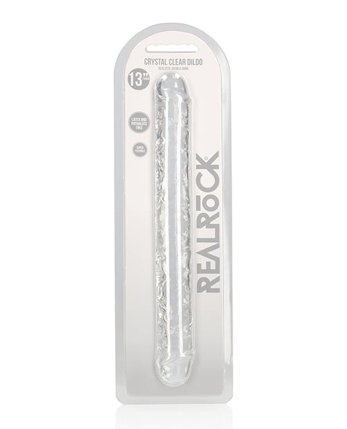 RealRock Shots RealRock Crystal Clear 13" Double Dildo - Transparent