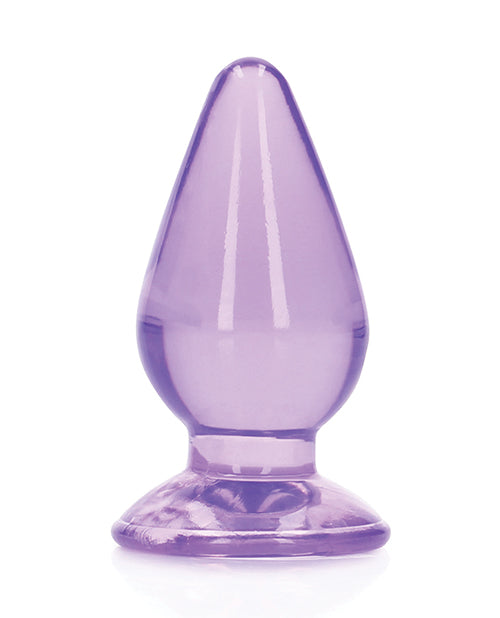 RealRock Shots RealRock Crystal Clear 4.5" Anal Plug - Purple