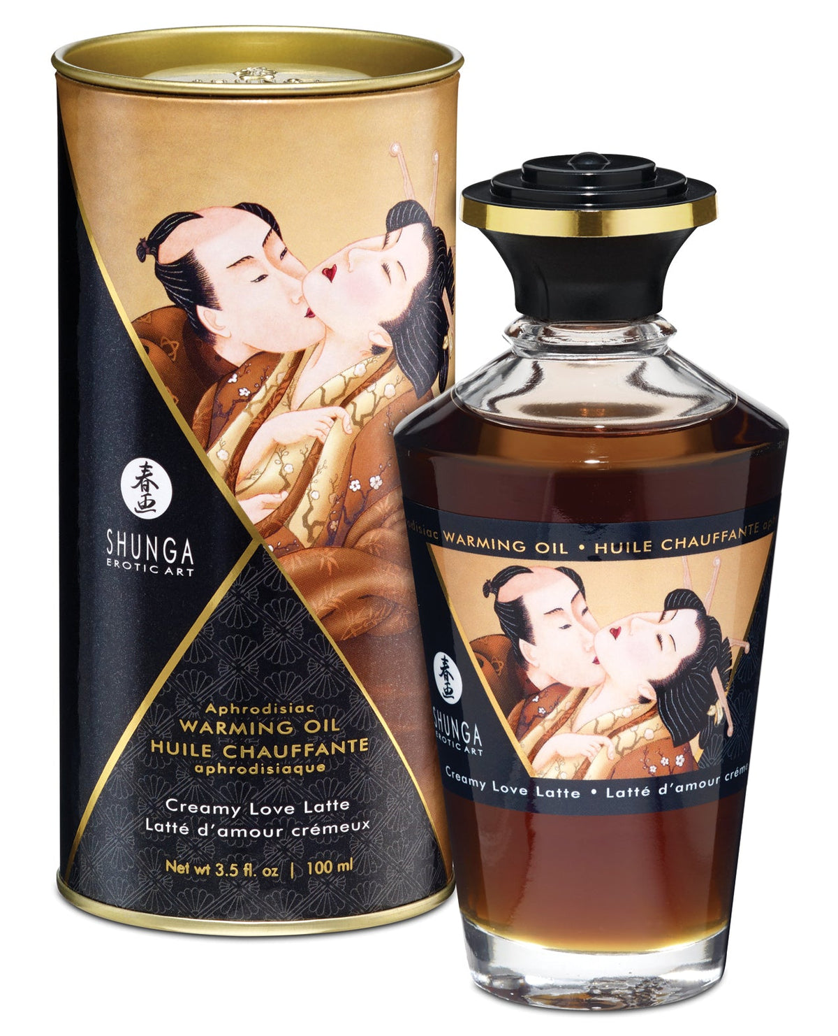 Shunga Shunga Warming Oil - 3.5 oz Creamy Love Latte