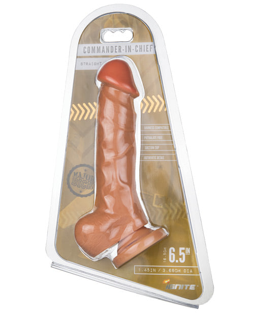 Major Dick Major Dick Straight w/Balls & Suction Cup Commander in Chief - Vanilla