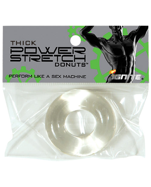 Ignite Ignite Thick Power Stretch Donut Cock Ring - Clear