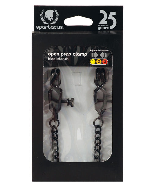 Spartacus Spartacus Adjustable Alligator Nipple Clamps w/Black Chain