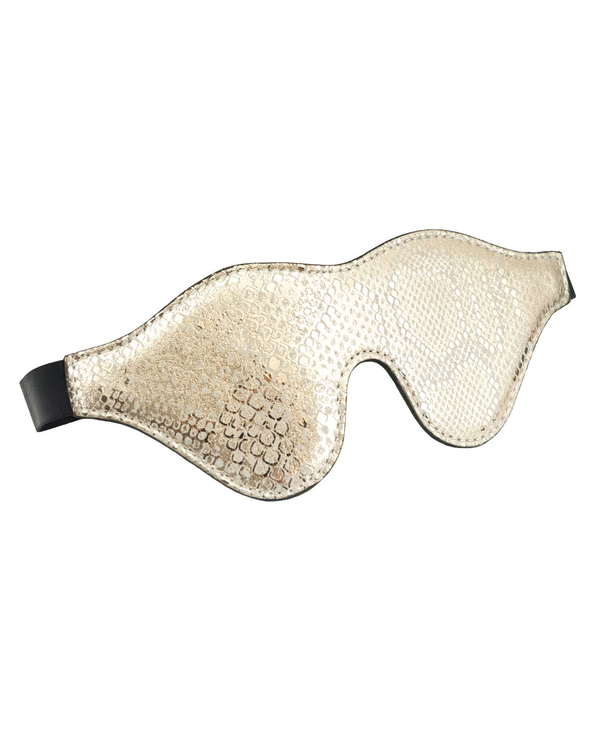 Spartacus Spartacus Blindfold w/Leather - White Snakeskin Micro Fiber