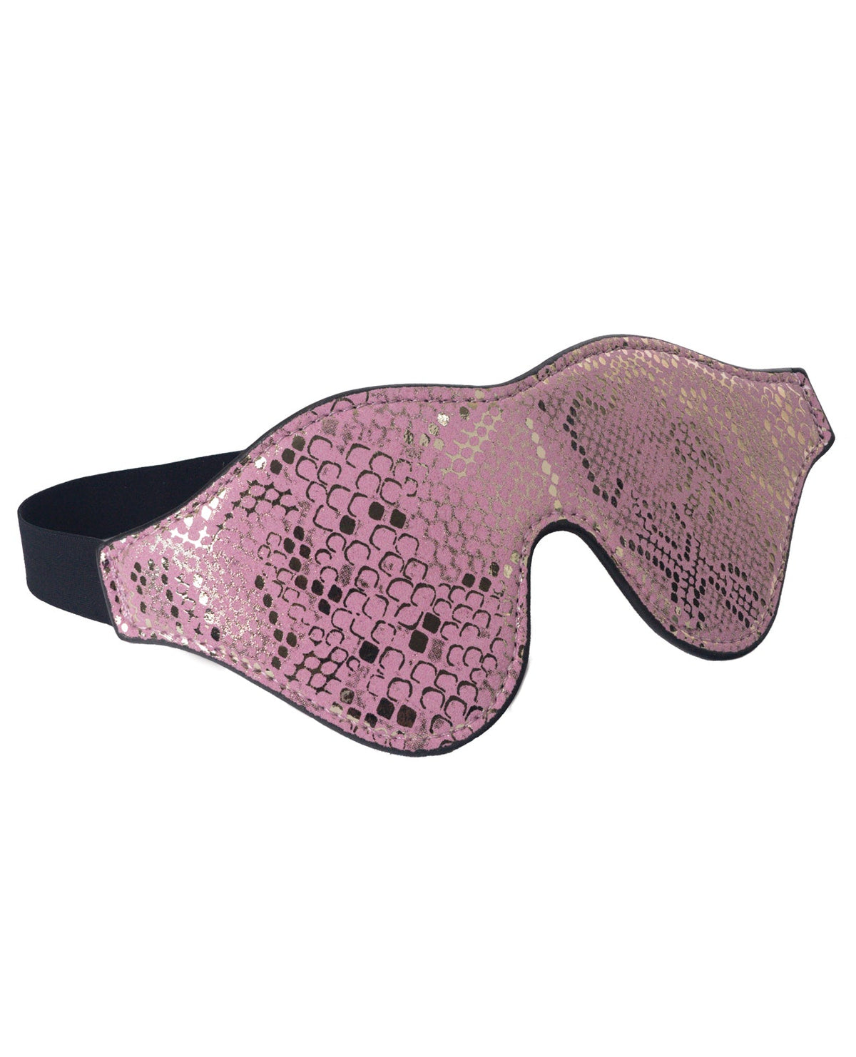 Spartacus Spartacus Blindfold w/Leather - Pink Snakeskin Micro Fiber