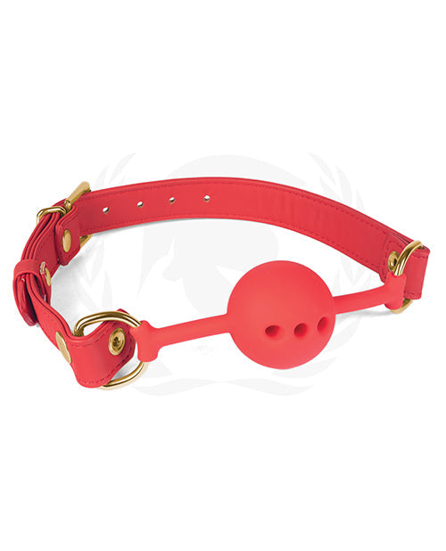 Spartacus Spartacus Silicone Ball Gag w/Red PU Straps - 46 mm