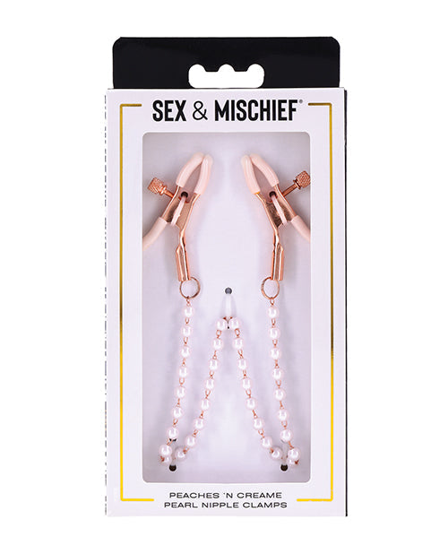 Sex & Mischief Sex & Mischief Peaches 'n CreaMe Pearl Nipple Clamps