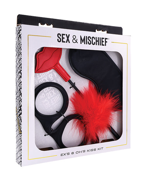 Sex & Mischief Sex & Mischief Ex's & Oh's Kiss Kit - Red/Black