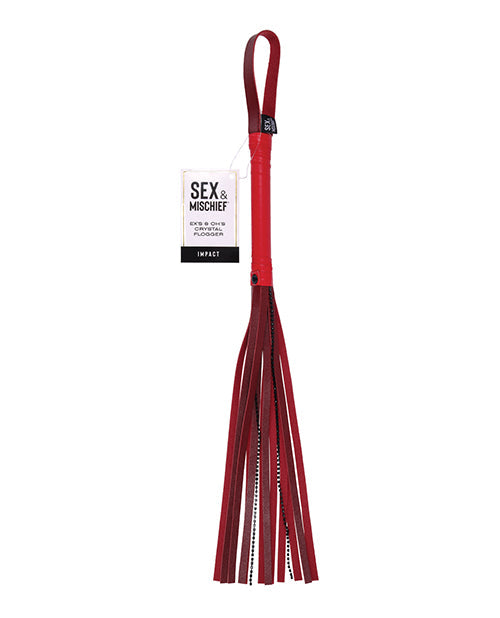 Sex & Mischief Sex & Mischief Ex's & Oh's Crystal Flogger - Red