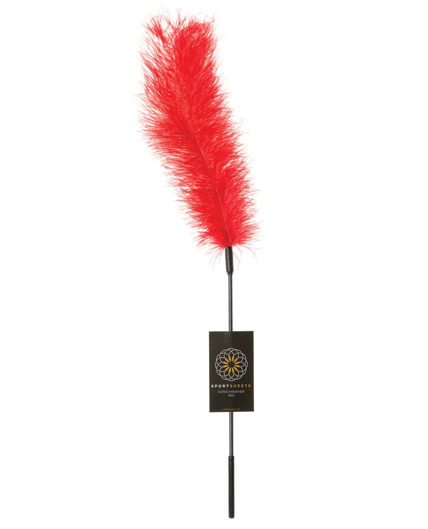 Sportsheets Sportsheets Body Tickler Ostrich Feather - Red