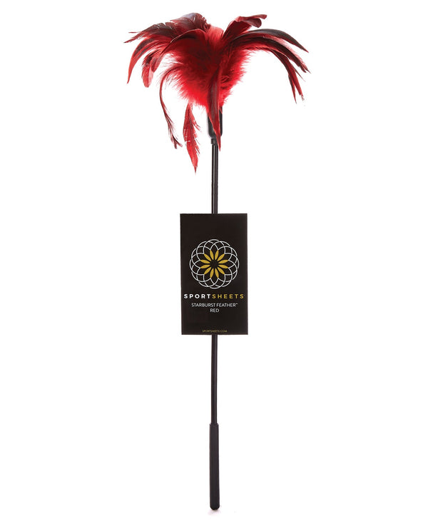 Sportsheets Sportsheets Body Tickler Starburst Feather - Red