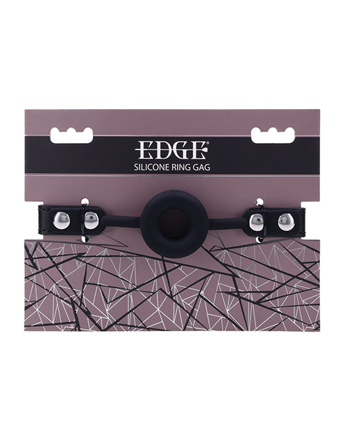 Edge Edge Silicone Ring Gag - Black