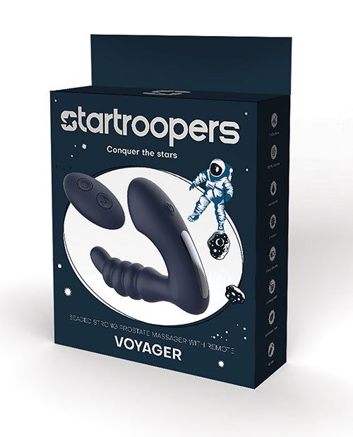 Star Troopers Star Troopers Voyager Beaded Strong Prostate Massager w/Remote - Black