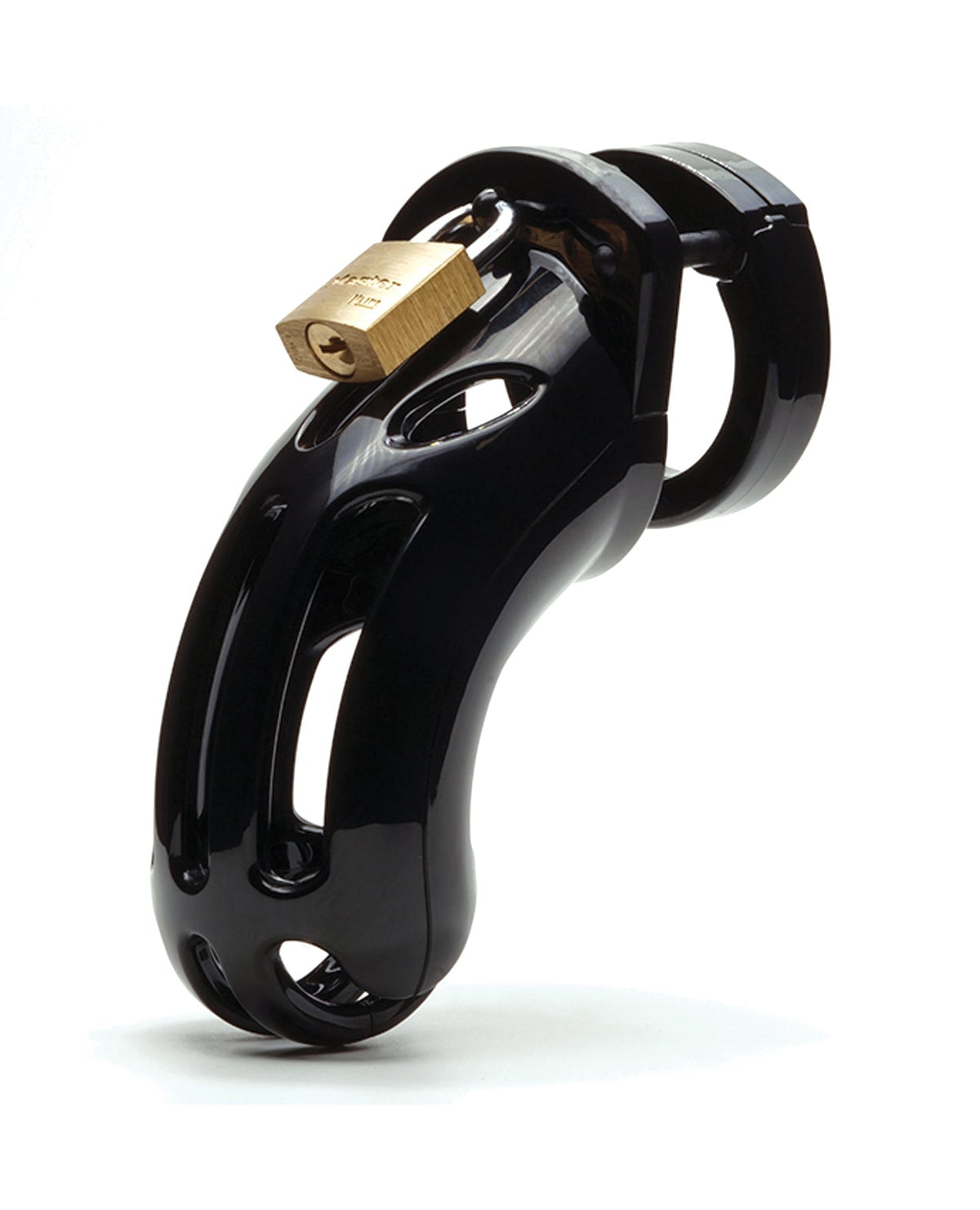 CB-6000 The Curve 3 3/4" Curved Cock Cage & Lock Set - Black