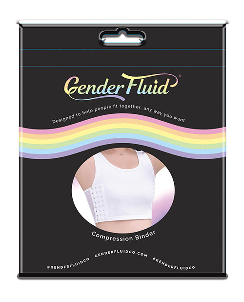 Gender Fluid Gender Fluid Chest Compression Binder - M White