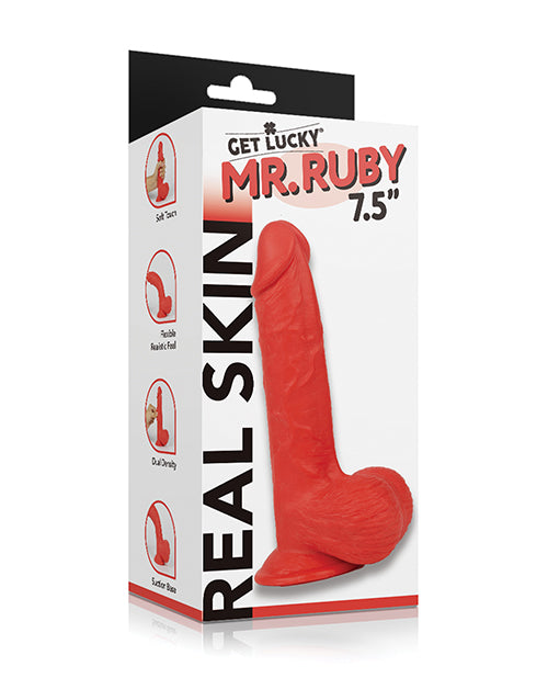 Get Lucky Get Lucky Mr. Ruby 7.5" Dual Layer Dong