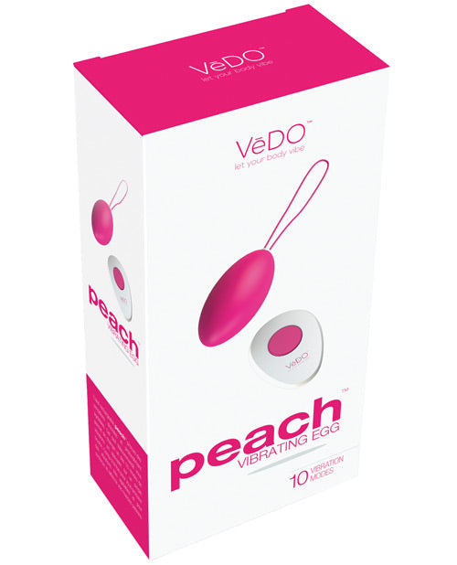 VeDO VeDO Peach Rechargeable Egg Vibe - Foxy Pink