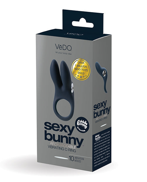 VeDO VeDO Sexy Bunny Rechargeable Ring - Just Black