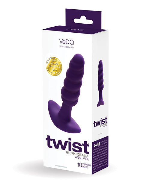 VeDO VeDO Twist Rechargeable Anal Plug - Purple
